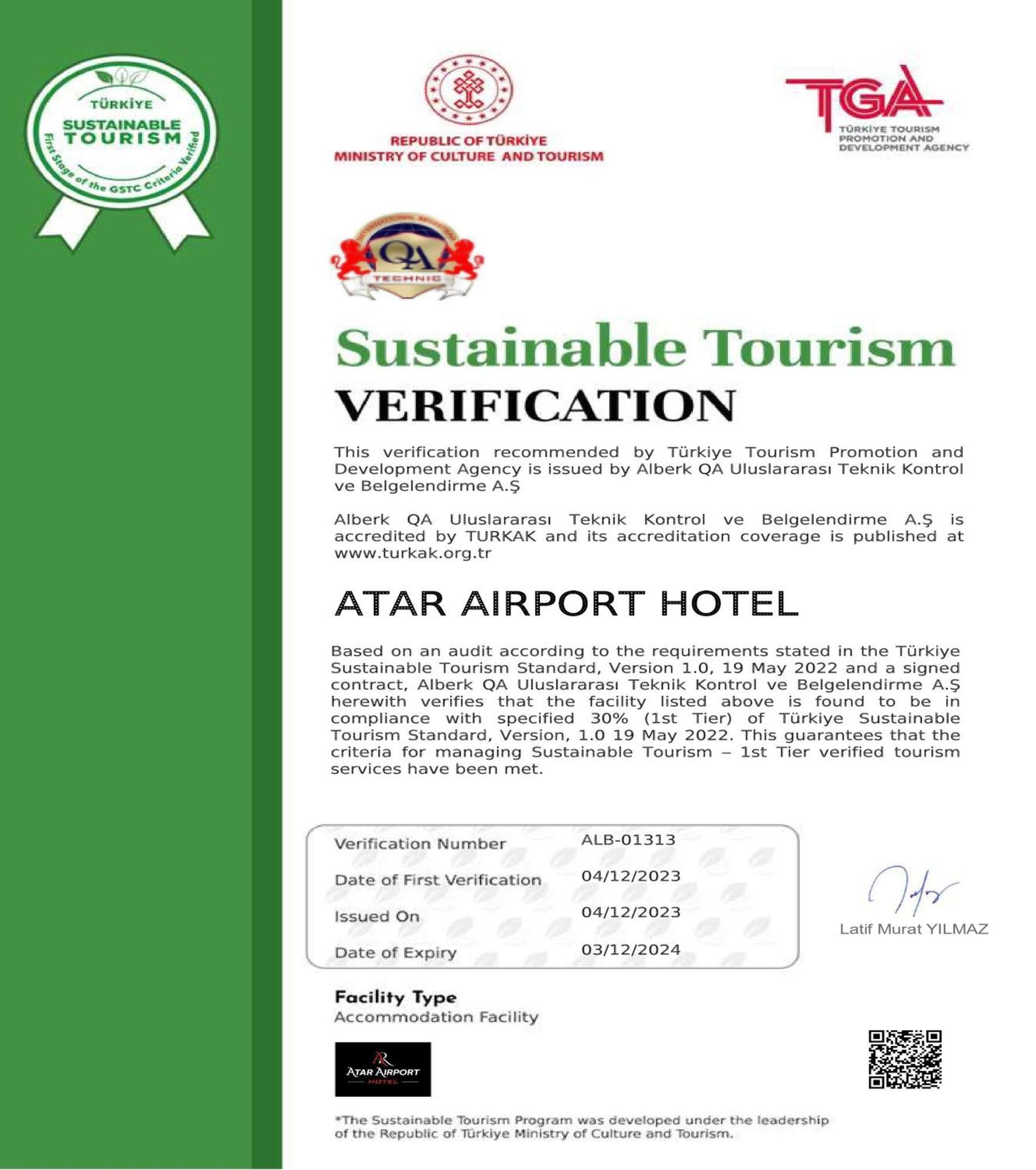 Atar Airport Hotel - Spa & Wellness Arnavutkoy Exteriér fotografie